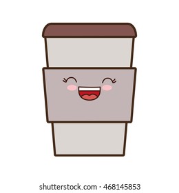 Coffee mug breakfast food menu icon. Isolated and flat vecctor illustration