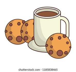 coffee mug and cookies