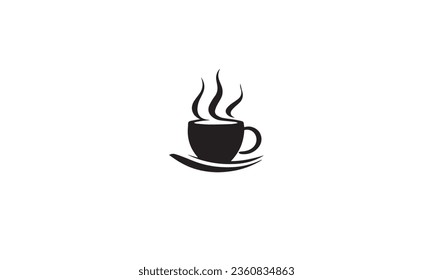 coffee mug cup black logo vector icon illustration on white background