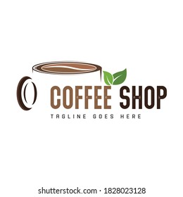 Plantilla de símbolo del icono del vector del logotipo del café. Logo del café. Diseño del logotipo del café