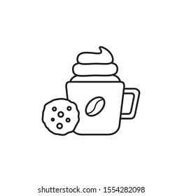 Coffee mug design, drink breakfast beverage shop morning restaurant theme Vector illustration