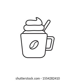 Coffee mug design, drink breakfast beverage shop morning restaurant theme Vector illustration