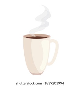 coffee mug design of drink caffeine breakfast and beverage theme Vector illustration
