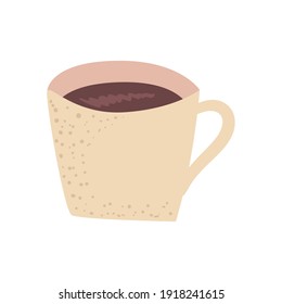 coffee mug design of drink caffeine breakfast and beverage theme Vector illustration
