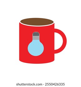 Coffee mug design illustration simple