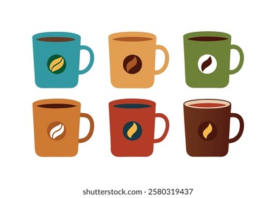 Coffee mug design on white background