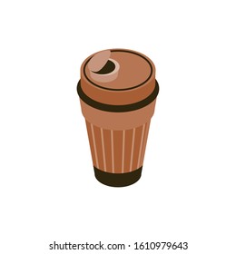 Coffee mug design of time drink breakfast beverage shop morning store aroma and caffeine theme Vector illustration