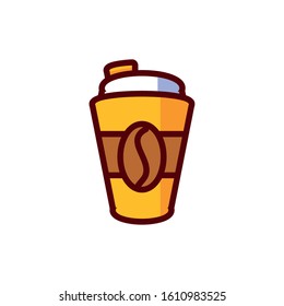 Coffee mug design of time drink breakfast beverage shop morning store aroma and caffeine theme Vector illustration