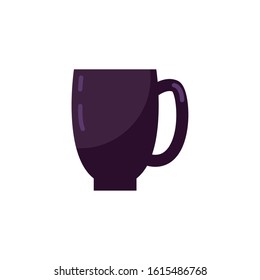 Coffee mug design of time drink breakfast beverage shop morning store aroma and caffeine theme Vector illustration