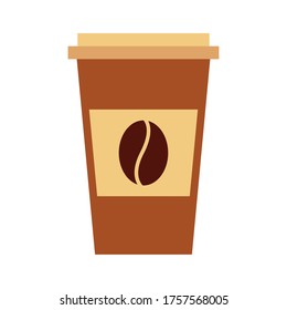 Coffee mug design of time drink breakfast beverage shop morning store aroma and caffeine theme Vector illustration