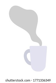 Coffee mug design of time drink breakfast beverage shop morning store aroma and caffeine theme Vector illustration