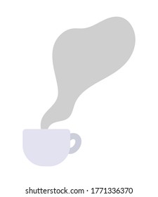 Coffee mug diseño de la bebida del desayuno bebería tienda mañana aroma de la tienda y cafeína Tema Vector ilustración