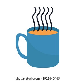 coffee mug drink hot isolated icon vector illustration design