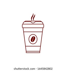 diseño de icono de la línea de bebida de la taza de café, menú líquido de bebidas restaurante almuerzo cocina de refresco y tema de la comida Vector ilustración