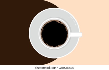 Ilustración de fondo plano de café con micrófono