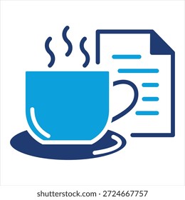 Kaffee Becher Flat Blue Icon Collection