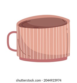 icono del icono plano de la taza de café aislado