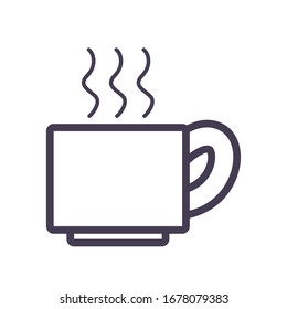 coffee mug gradient style icon design, kitchen cook eat food restaurant home menu dinner lunch cooking and meal theme Vector illustration