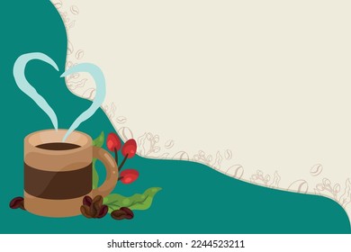 coffee mug and grains plant icon