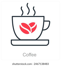 Coffee and mug icon concept