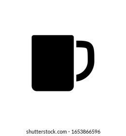 Coffee mug icon designed in glyph style