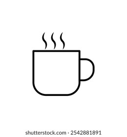 Coffee mug icon. filled and line stroke icons