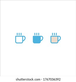 coffee mug icon flat vector logo design trendy illustration signage symbol graphic simple