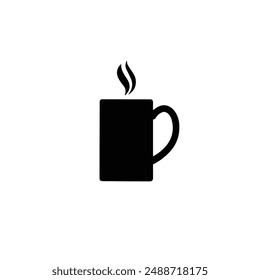 Coffee mug icon flat vector design