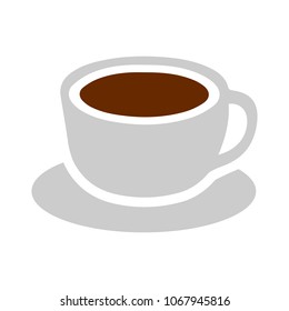 coffee mug icon - hot drink illustration, cafe mug symbol