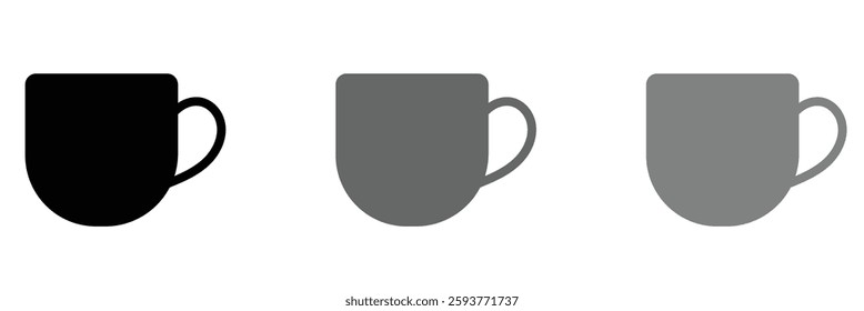Coffee mug icon. hot coffee or tea cup symbol with steam sign. Vector illustration. 