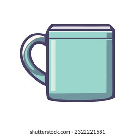 Coffee mug icon isolated design