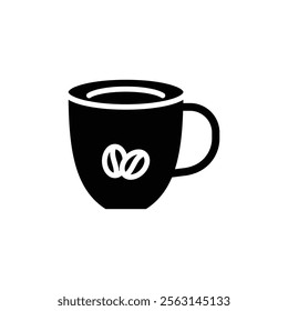 Coffee mug icon Isolated flat vector in outline