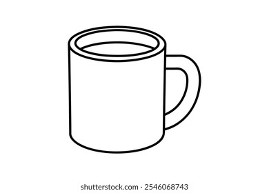 café caneca ícone linha arte vetor ilustração design outline