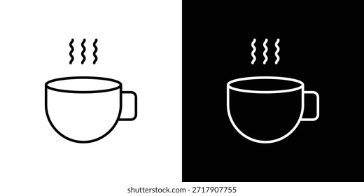 Icono de taza de café - estilo de línea. diseño de Plantilla de símbolos