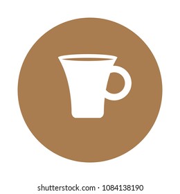Coffee mug icon on a label