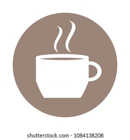 Coffee mug icon on a label