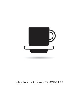 coffee mug icon on white background