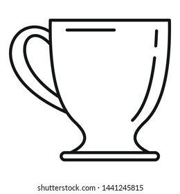 Coffee mug icon. Outline coffee mug vector icon for web design isolated on white background