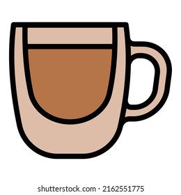 Coffee mug icon outline vector. Barista cafe. Customer bar