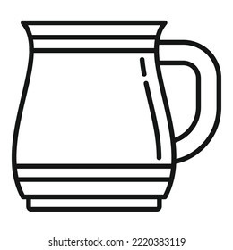 Coffee mug icon outline vector. Hot cup. Ceramic mug