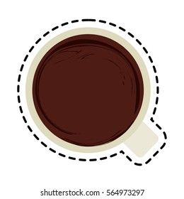 coffee mug icon over white