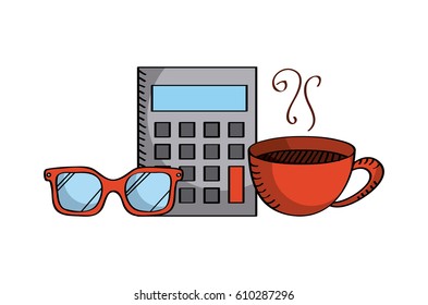 coffee mug icon over white background. colorful design. vector illustration