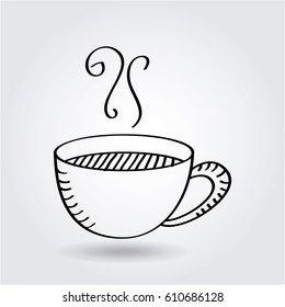 coffee mug icon over white background. vector illsutration