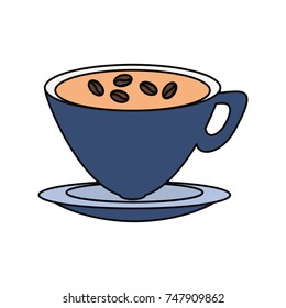 coffee mug icon over white background colorful design vector illustration
