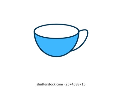 Coffee Mug icon. icon related to Office. suitable for web site, app, user interfaces, printable etc. flat line icon style. simple vector design editable