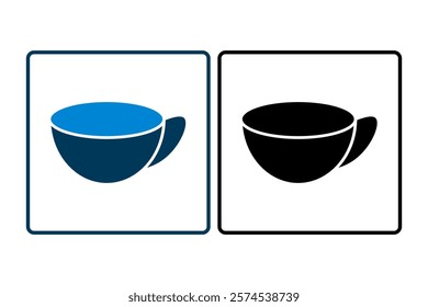 Coffee Mug icon. icon related to Office. suitable for web site, app, user interfaces, printable etc. solid icon style. simple vector design editable