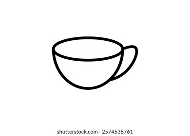 Coffee Mug icon. icon related to Office. suitable for web site, app, user interfaces, printable etc. line icon style. simple vector design editable