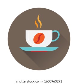 Coffee mug icon in retro style. Vector illustration icons