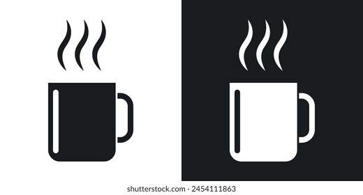 Coffee Mug Icon Set. Espresso cup vector symbol.