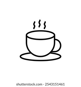 Coffee mug icon set. outlined and solid filled versions.